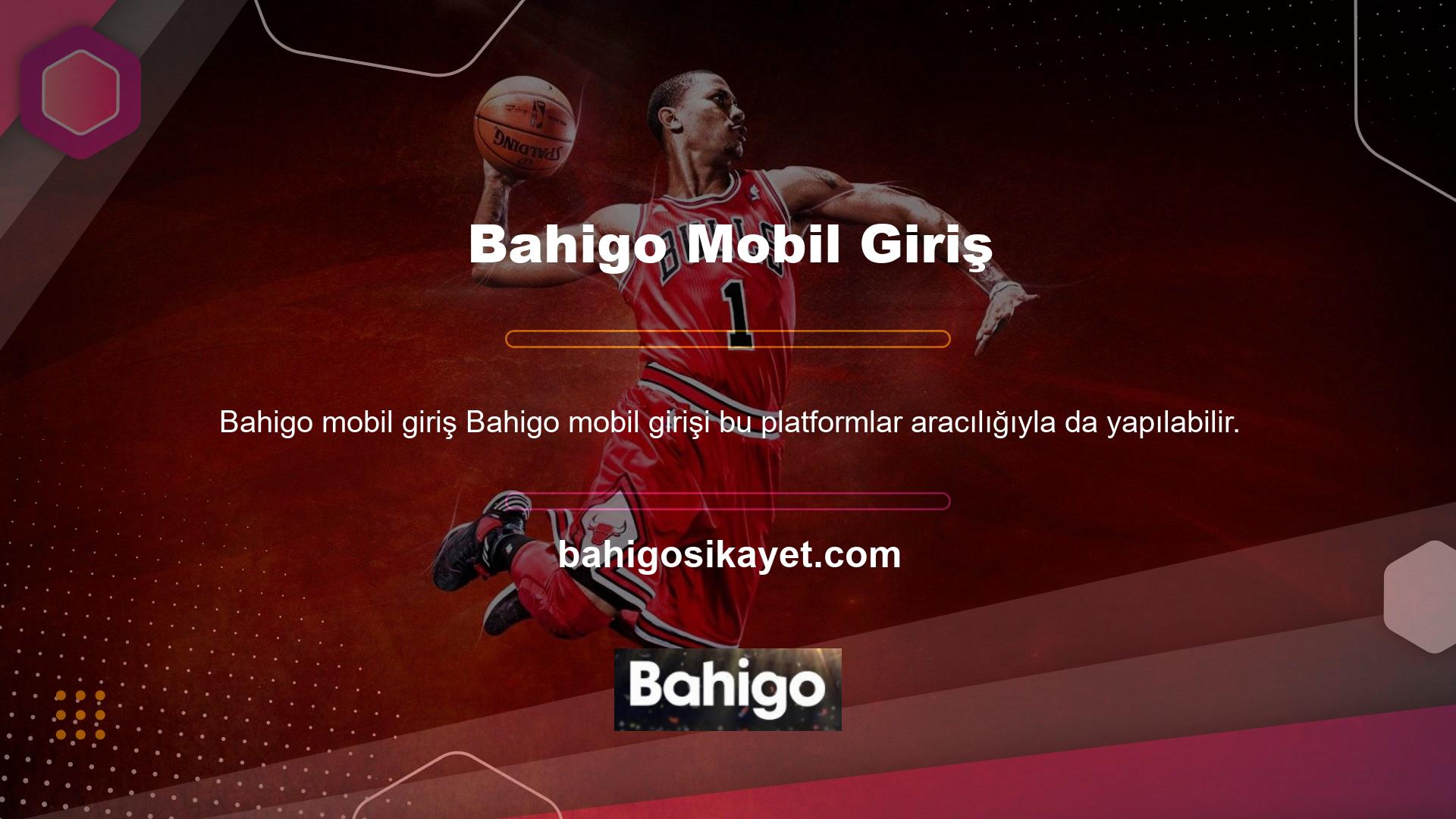 Bahigo Mobile web sitesinin açılmasından sonra üç adım üyelik, kural ve koşullara erişilebilir